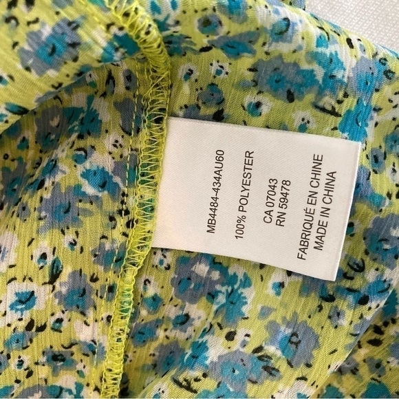 RACHEL ZOE FLORAL PEASANT LONG SLEEVE TOP - Size Medium - Picture 3 of 3